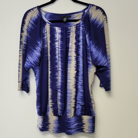 Kenneth Cole New York Striped top  blue Grey S - Picture 5 of 5